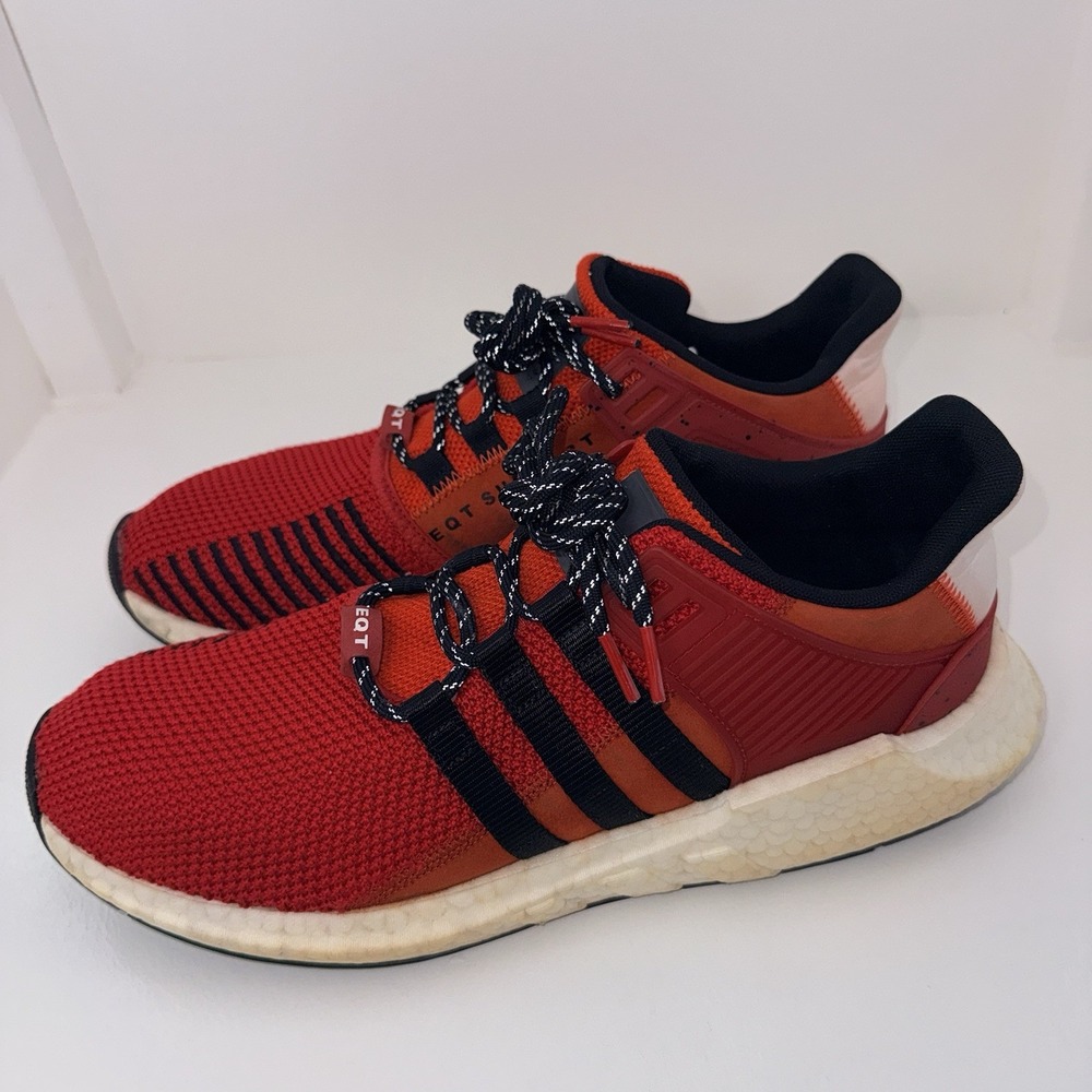 adidas EQT Support 93/17 Men's Sneakers Red/Core Black/Scarlet Size 12 - Picture 2 of 13